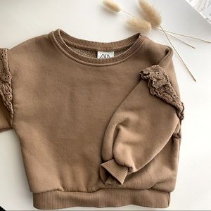 Zara baby girl Ruffle sweatshirt